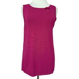 Lane Bryant Ribbed Sleeveless Raspberry Tank Top Bow Rayon Nylon PLUS 18 20